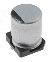 220/25V SMD 105C, Ø8x10mm, ±20%, elektrolitiskais kondensators, SAMWHA