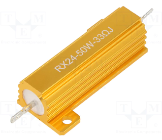 33R 50W, ±5%, Rezistors ar radiatoru, 49.1x29.7x14.8mm