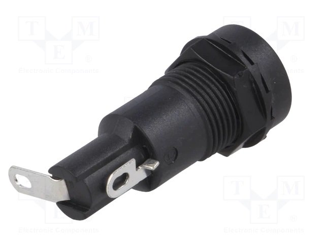 Drošinātāju turētājs 5x20mm, 10A, 250VAC, par paneļu