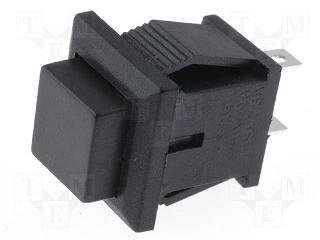 Poga SPST-NO, OFF-(ON), 1A/250VAC, 14x14x18mm, bez fiksacijas
