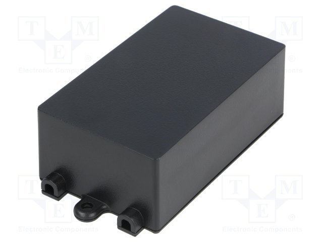 Plastmasas korpuss, 44x72x27mm, ABS, melnā krasa, ar piestiprinājumiem