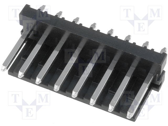 8pin, ligzda/papa, šasijai, solis=3.96mm, taisns, THT, 300V/8A, CE156