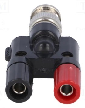 Testera 2*ligzda (melns+sarkans) uz BNC štekers, 60VDC