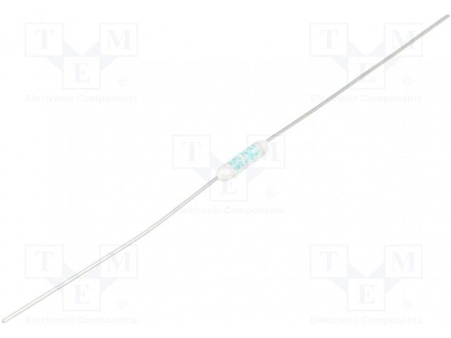 TZ-D-130/1A, 130°C, 1A, 250VAC, termodrošinātājs, ø2.4x8mm