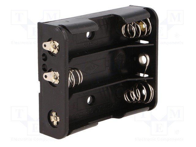 Bateriju turetajs 3xAA |||, izvadi: kontakti lodēšanai