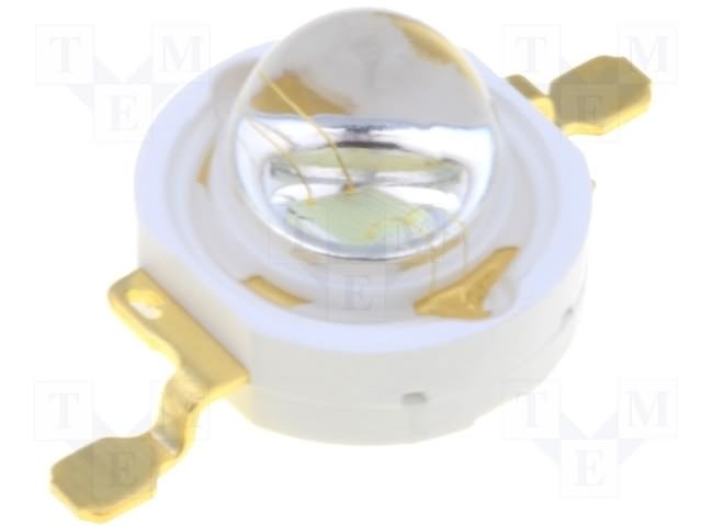 Ultra spožas gaismas diode, 1W, 3...4V/350mA, 90lm, 140grad, EMITER, 3000K, siltia balta