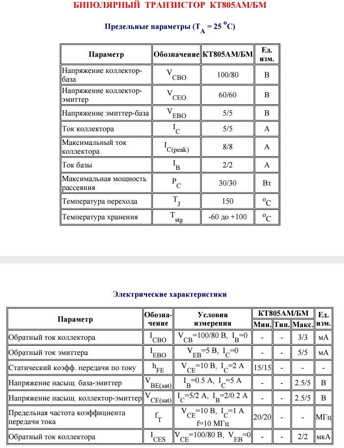 KT805BM(КТ805БМ) Tranzistors NPN, 135V, 5A, 30W, 20MHz => BU407, TO-220