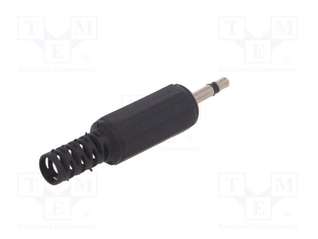 2.5mm štekers, mono, plastmasas, uz vadu, ar amortizatoru