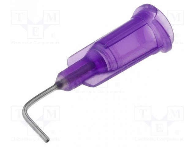 Adata: tērauda, 0,5", Izmērs: 22, izliekta 90°, 0,41mm, Montāža: Luer Lock