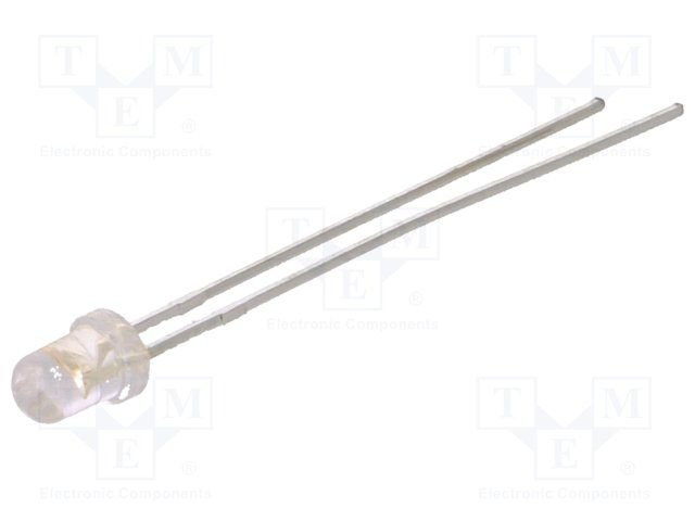 3mm, zila, 3800...5000mcd, 30°, 2.8...3.8V/20mA, 470nm, gaismas diode