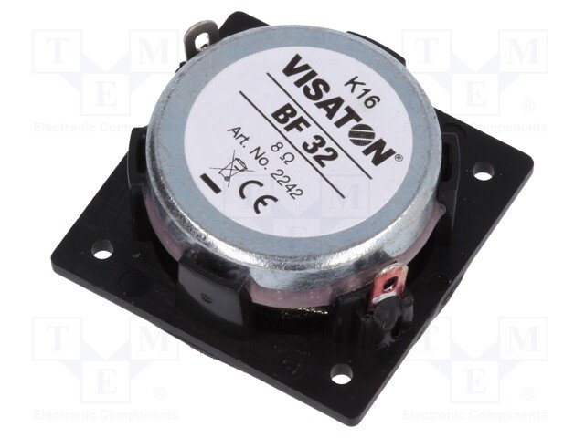 Skaļrunis 2W, 8R, 150...20000Hz, 78dB, 32x32x13mm