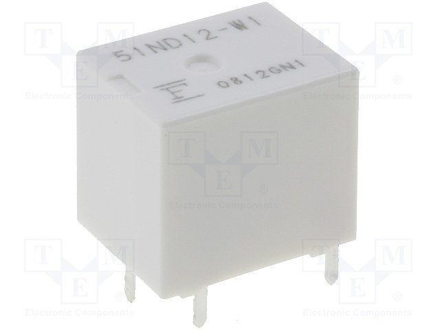Relejs DC12V, SPDT, 25A/14VDC, 240R(50mA), viens kontakts uz pārslēgšanu, 15.5x12.1x13.7mm, FUJITSU