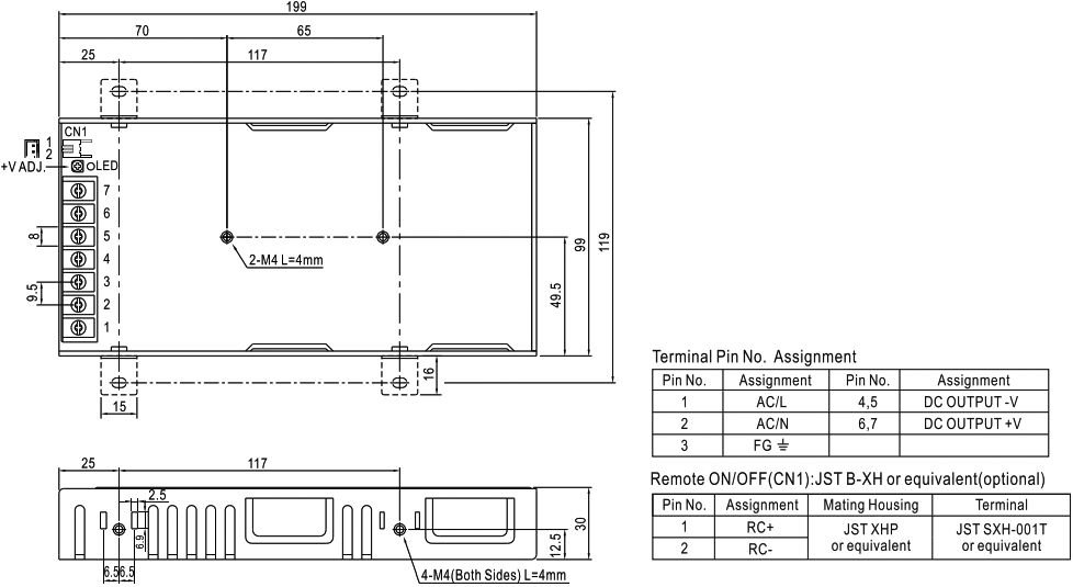 Barošanas bloks 220V=>12V(11.4...13.2V DC), 12.5A, 150W, 199x99x30mm, 0.57Kg, modulis