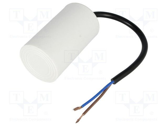 14.0/450VAC+cable elektromotoru kondensators, ±5%, Ø42x70mm, 3000h