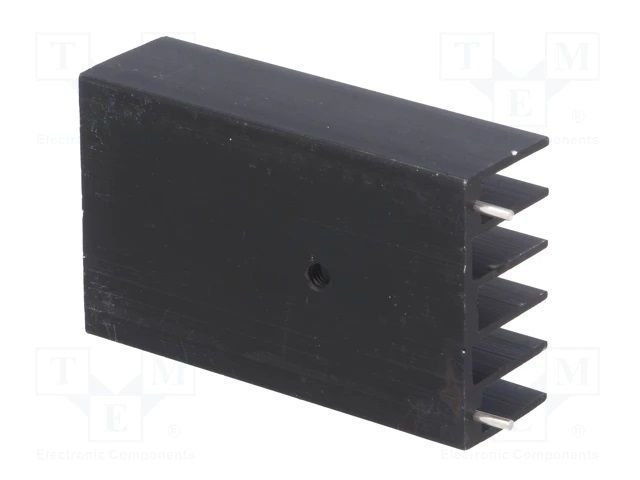 Radiators 30x50x15mm, 6.6K/W, TO220, TO247, aluminijs, melna krasa