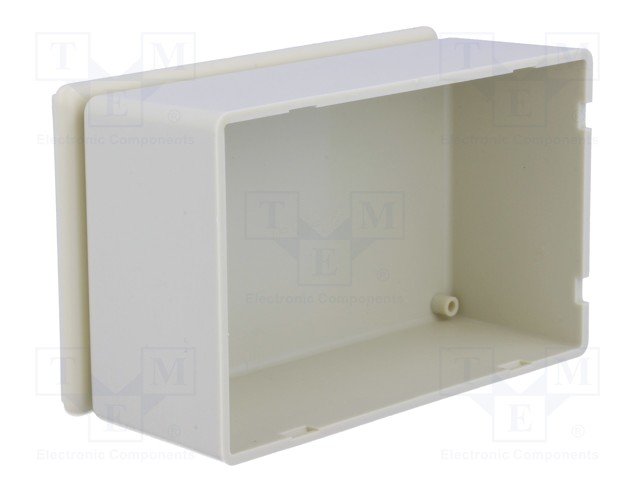 Plastmasas korpuss, 62x102x41mm, ABS, ar bateriju nodalījumu, pelēkā krasa