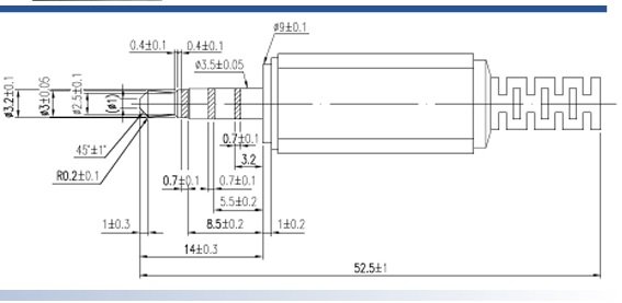 3.5mm (4 kont.) štekers, stereo+video, plastmasas, ar amortizatoru, CLIFF