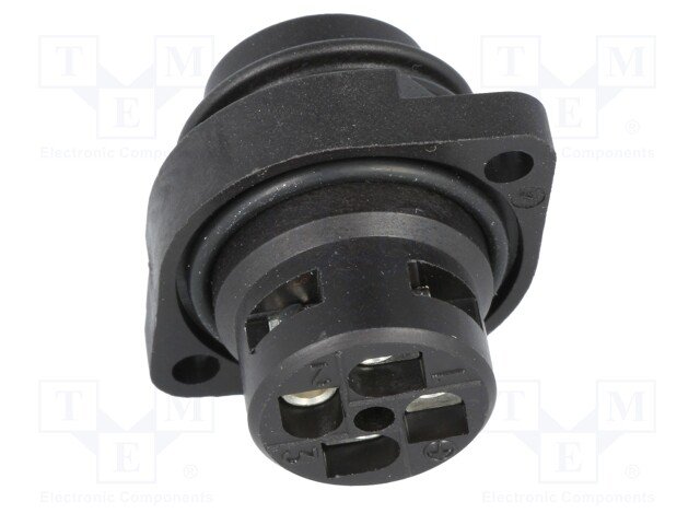 4Pin rūpņiecības savienotājs sasijai "papa" ligzda, 16A/400V, IP67, apaļš, serija CA