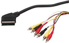 SCART štekers/6RCA štekers vads, 1.5m