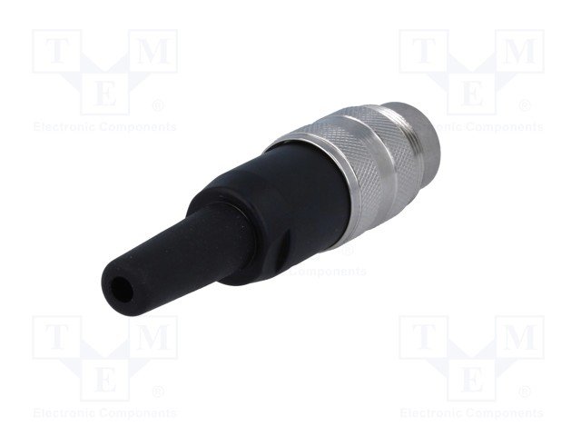 5Pin rūpņiecības savienotājs uz vadu "papa" dakša, 5A/300V, IP40, Ag, 270grad, apaļš, serija C091A