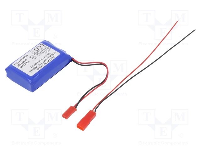 Akumulators Li-pol, 7.4V/1800mAh, konn+sock2.54*2pins, 17x37x59mm