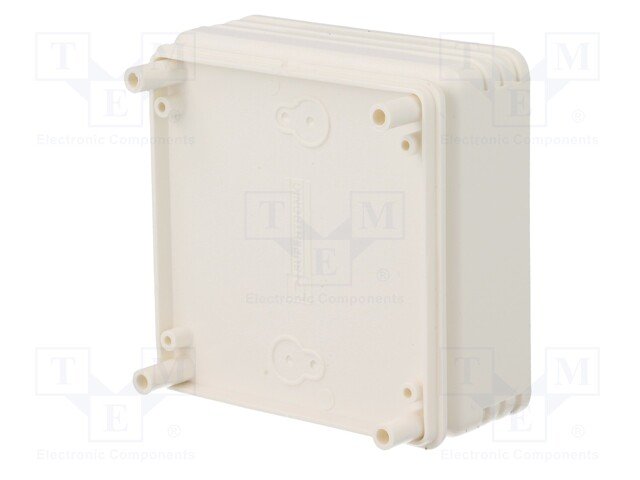 Plastmasas korpuss, 71x71x27mm, ABS, baltā krasa, ar ventilāciju