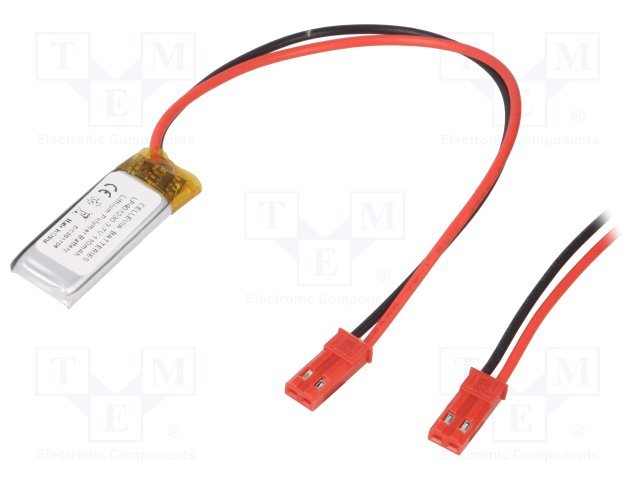 Akumulators Li-pol, 3.7V/110mAh, izvadi, 4.0x12x30mm