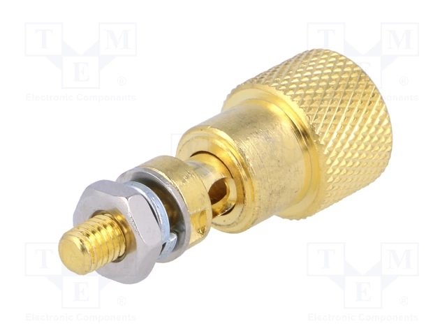 Termināls skrūvejamas tumbam, 4mm, M5, satkans