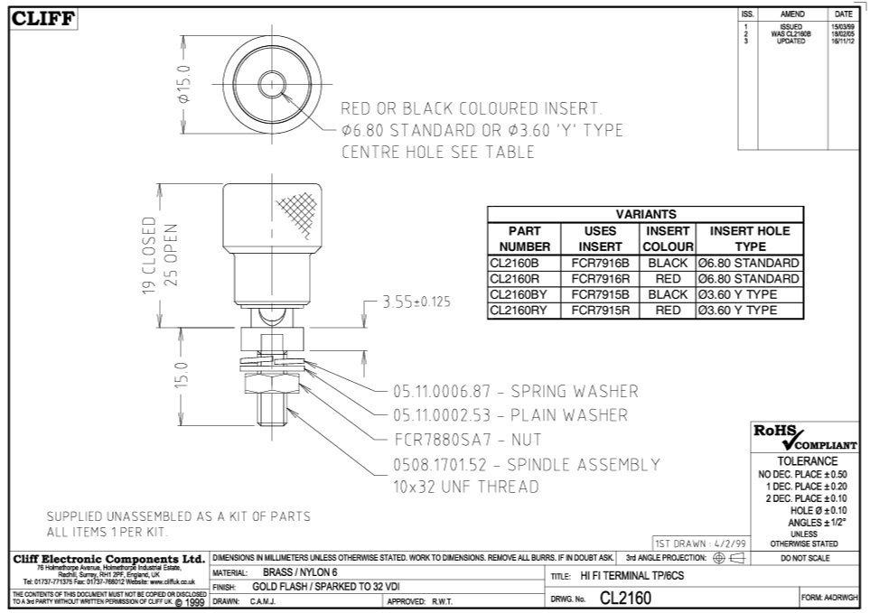 Termināls skrūvejamas tumbam, 4mm, M5, satkans
