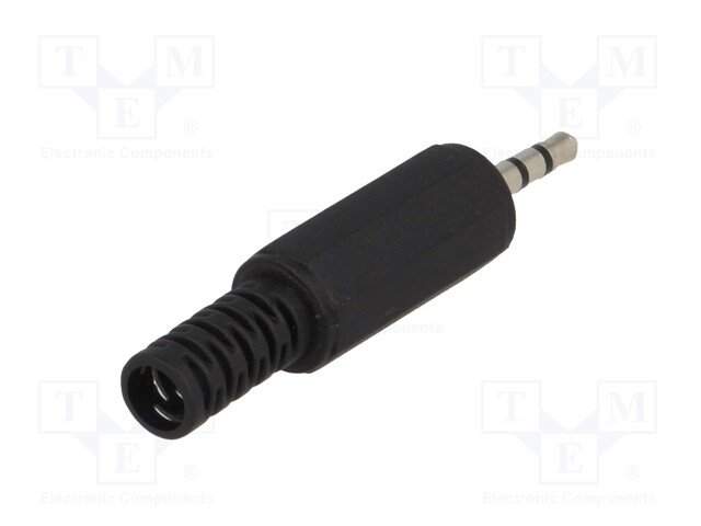 2.5mm štekers, stereo, plastmasas, uz vadu, ar amortizatoru