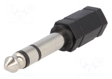 6.35mm štekers stereo uz 3.5mm ligzda, stereo