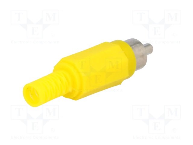 RCA štekers plastmasas, dzeltenā krasa