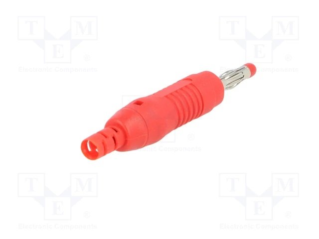Testera štekers, 4mm, 32A/60VDC, L=68.3m, sarkanā krasa