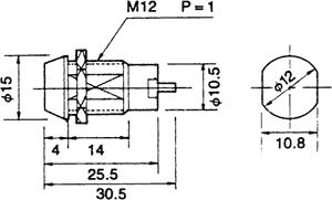 Miniaturais slēdzis ar atslegu, SPST, OFF-ON, 125V/1A