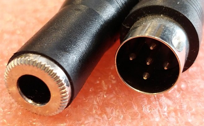 6.35mm ligzda stereo uz 5DIN štekers