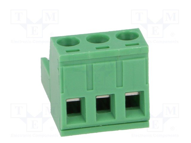 Terminal Blocks uz vadu, ligzda, 3pin, 5.08mm, 2.5mm2, 12A