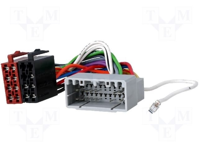 ZRS-AS-30B štekers Adaptor Chrysler,Grand Cherokee,Voyager 2002-> ISO auto savienotājvads  apgriezts