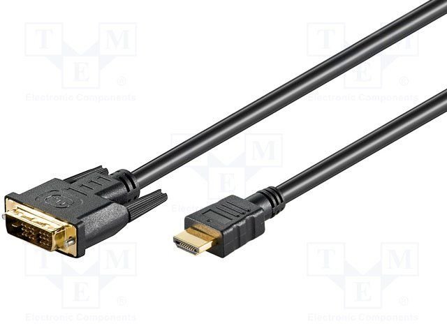 DVI štekers/HDMI štekers 1.4, savienotājvads, 5m