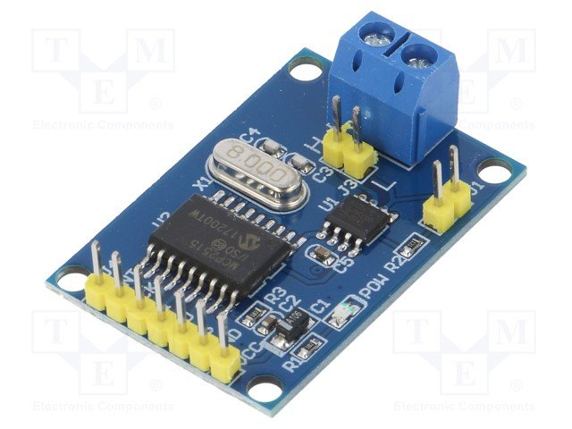 Modulis: paplašinājumi CAN, 5VDC, MCP2515, TJA1050, 1Mbit/s