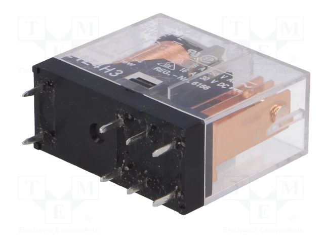 Relejs DC48V, SPDT, 16A/250VAC, 16A/30VDC, 4.17kΩ(11mA), viens kontakts uz parslēgšanu, 29x13x25.5mm, OMRON OCB