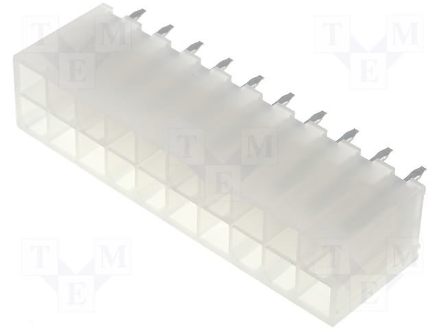 20pin(2x10), "papa", 4.2x4.2mm, THT, "Mini-Fit® serija, 9A/600V, taisns