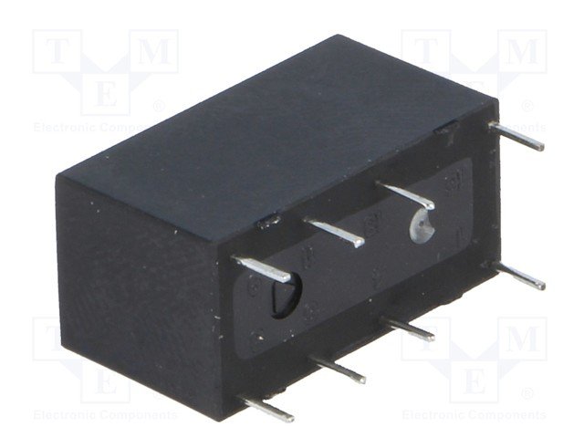 Relejs DC12V, DPDT, 2x1A/125VAC, 2x1.25A/30VDC, 960R(12.5mA), divi kontakti uz pārslēgšanu, 20.5x10x11.4mm, RAYEX ELECTRONICS => RSM822-P-12(22128)