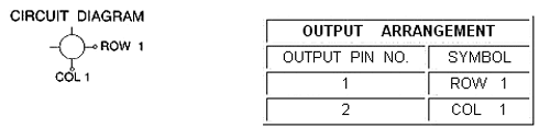 Metāliska klaviatūras poga ir aizsargāta no valgmes, "strēlnieka", OFF-(ON), SPST-NO, 0.02A/24VDC, 23x23mm, h=2mm,