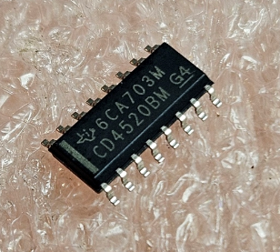 CD4520 SMD Mikroshēma DUAL BINARY UPCOUNTER, SOP16