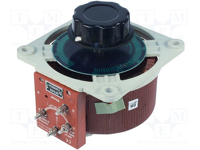 Regulējamais autotransformators, 230Vac, Uizeja:0...260V, 6.5A, 8kg., Pēc iepriekšēja pasūtījuma