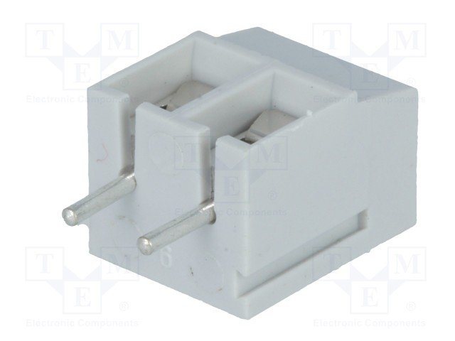 Terminal Blocks PCB, ar skrūvēm, 2pin, 5mm, 2.5mm2, 250V/16A, 12.5x9x10mm, peleka krasa