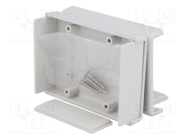 Plastmasas korpuss, 66x92x28mm, ABS, pelēkā krāsa