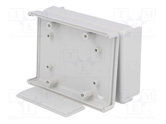 Plastmasas korpuss, 66x92x28mm, ABS, pelēkā krāsa