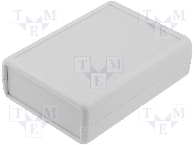 Plastmasas korpuss, 66x92x28mm, ABS, pelēkā krāsa