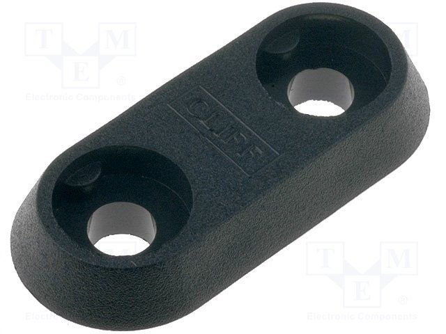 Savienojošā plate mēraparātiem, melnā krāsa, 35mm